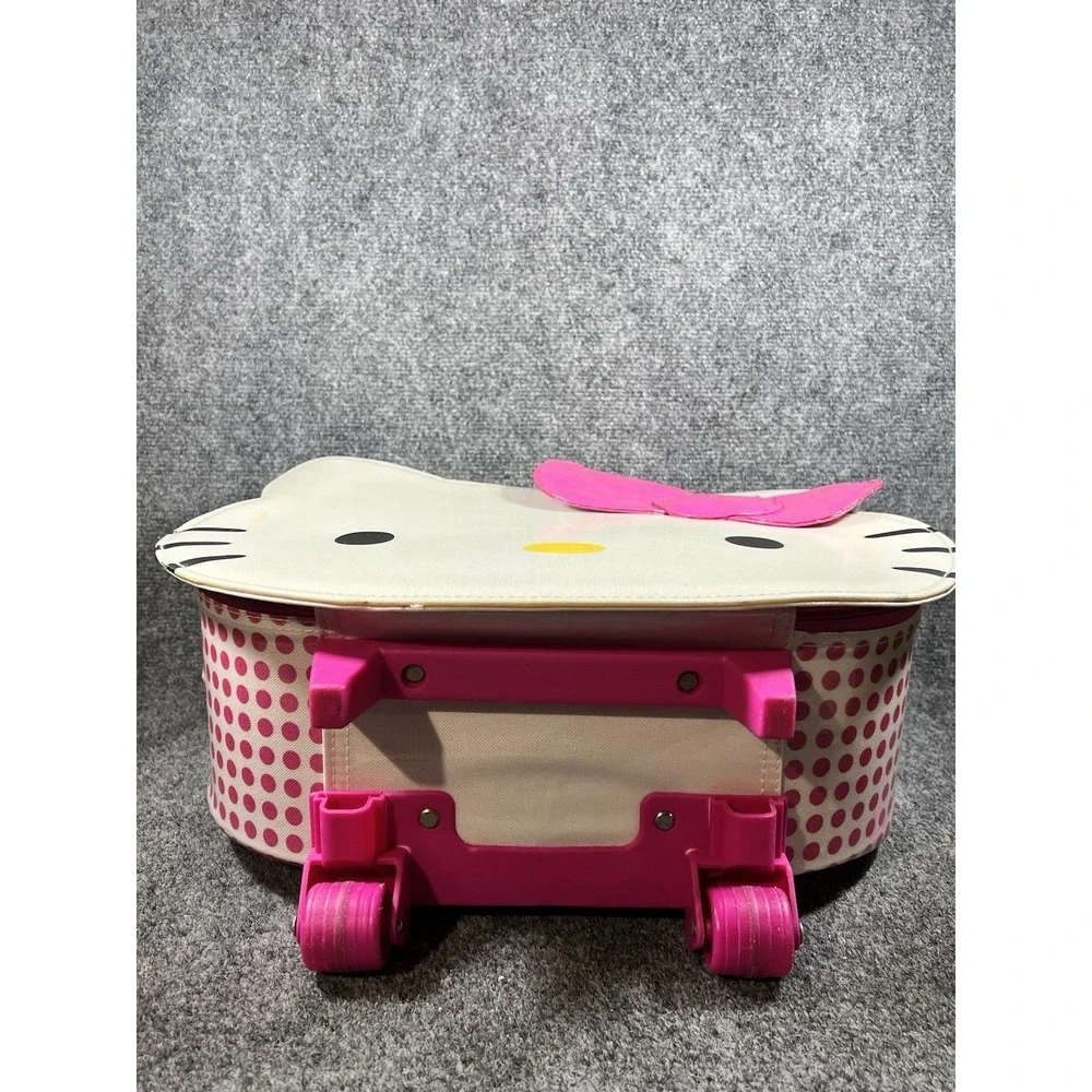 Hello Kitty‎ Face Rolling Vinyl Travel Bag 18x14.5 by Sanrio ***Rare Find ***
